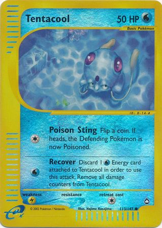 Tentacool - 113/147 - Common - Reverse Holo available at 401 Games Canada