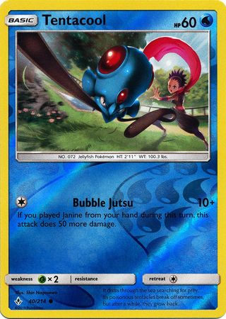 Tentacool - 40/214 - Common - Reverse Holo available at 401 Games Canada