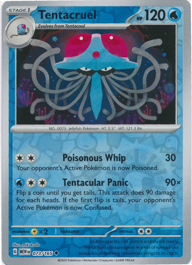 Tentacruel - 073/165 - Uncommon - Reverse Holo available at 401 Games Canada