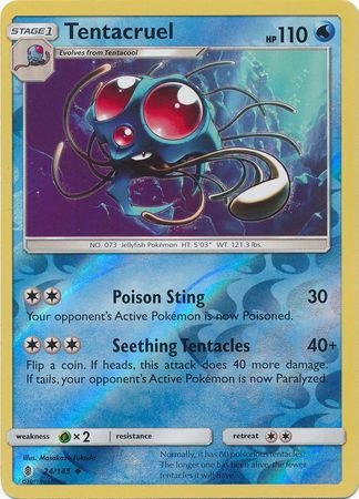 Tentacruel - 24/145 - Uncommon - Reverse Holo available at 401 Games Canada