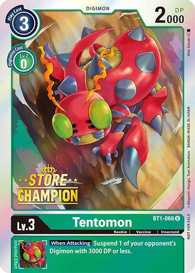 Tentomon (Store Champion) - BT1-066 - Promo available at 401 Games Canada