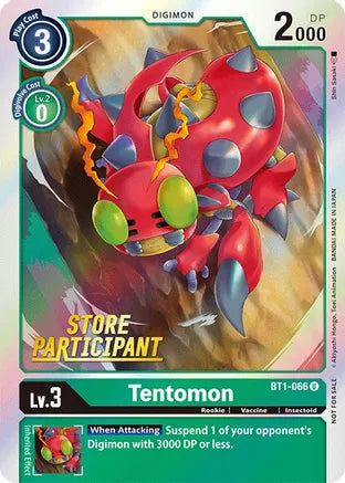 Tentomon (Store Participant) - BT1-066 - Promo available at 401 Games Canada