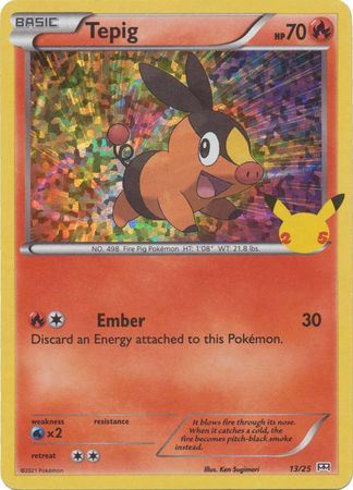 Tepig - 13/25 - 25th Anniversary Holo - Promo available at 401 Games Canada