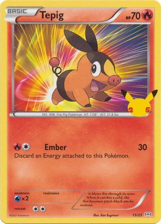 Tepig - 13/25 - 25th Anniversary Non-Holo - Promo available at 401 Games Canada