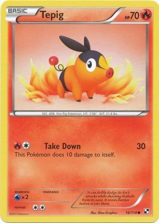 Tepig - 16/114 - Common available at 401 Games Canada