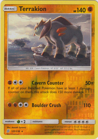 Terrakion - 122/236 - Holo Rare - Reverse Holo available at 401 Games Canada