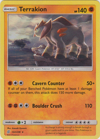 Terrakion - 122/236 - Holo Rare available at 401 Games Canada