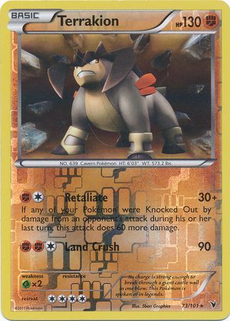 Terrakion - 73/101 - Holo Rare - Reverse Holo available at 401 Games Canada