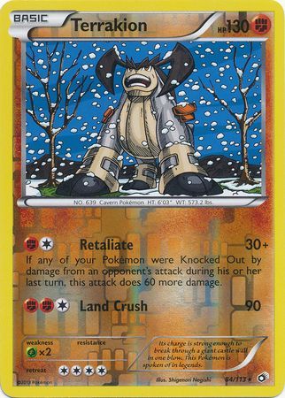 Terrakion - 84/113 - Holo Rare - Reverse Holo available at 401 Games Canada