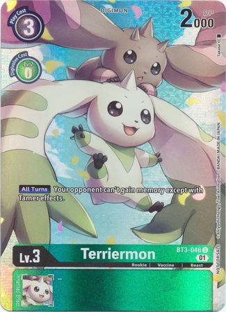 Terriermon (1-Year Anniversary Box Topper) - BT3-046 - Uncommon available at 401 Games Canada