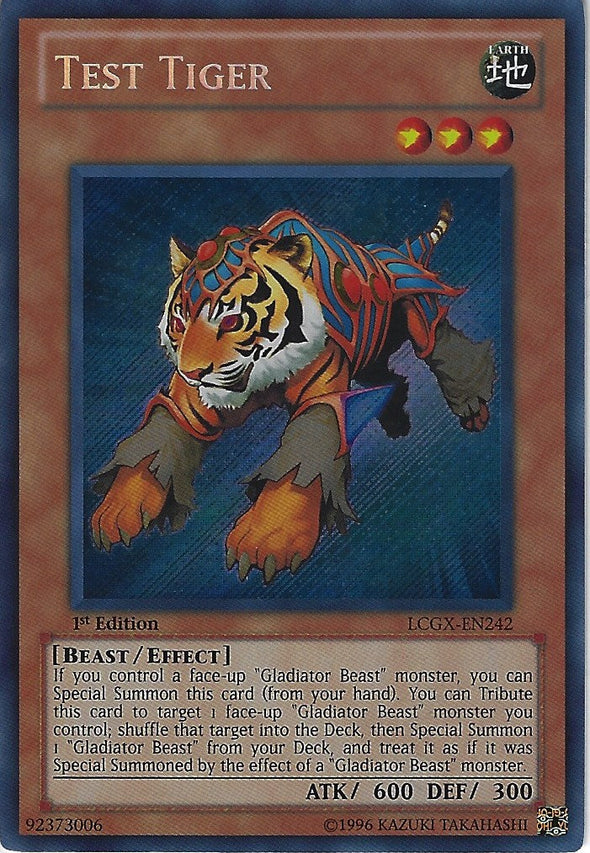 Test Tiger - LCGX-EN242 - Secret Rare - 1st Edition available at 401 Games Canada