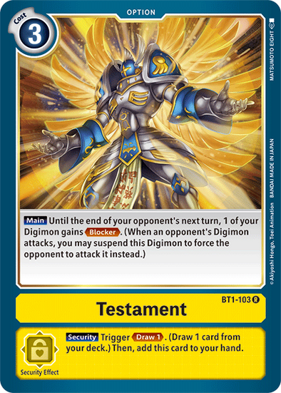 Testament - BT1-103 - Rare available at 401 Games Canada