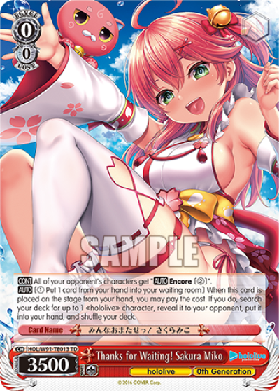 Thanks for Waiting! Sakura Miko (TD) available at 401 Games Canada