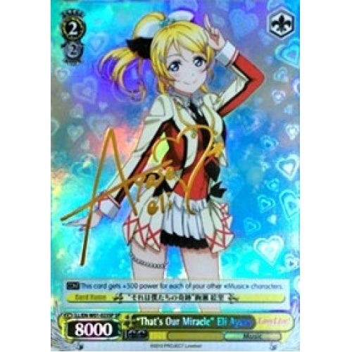 "That's Our Miracle" Eli Ayase - LL/EN-W01-023SP - Special Rare available at 401 Games Canada