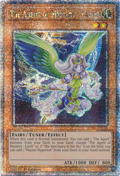The Agent of Mystery - Earth - RA04-EN146 - Quarter Century Secret Rare - 1st Edition