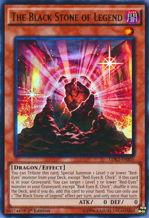 The Black Stone of Legend - LDK2-ENJ05 - Ultra Rare - 1st Edition available at 401 Games Canada