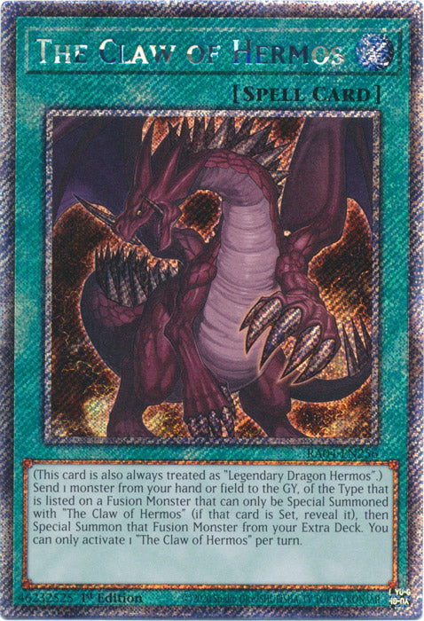 The Claw of Hermos (Platinum Secret Rare) - RA04-EN256 - Platinum Secret Rare - 1st Edition