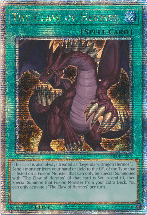 The Claw of Hermos - RA04-EN256 - Quarter Century Secret Rare - 1st Edition