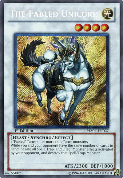 The Fabled Unicore - HA04-EN027 - Secret Rare - 1st Edition available at 401 Games Canada