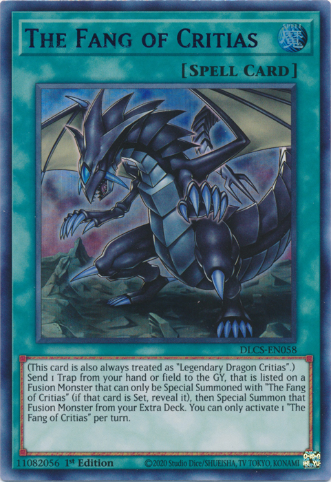 The Fang of Critias (Blue) - DLCS-EN058 - Ultra Rare - 1st Edition available at 401 Games Canada