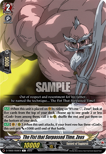 The Fist that Surpassed Time, Zeus - D-TB02/050 - Common available at 401 Games Canada