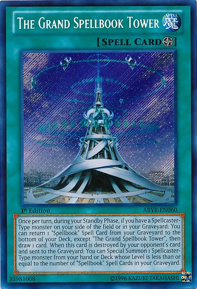 The Grand Spellbook Tower - ABYR-EN060 - Secret Rare - 1st Edition available at 401 Games Canada