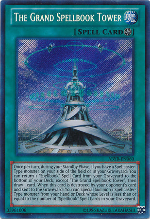 The Grand Spellbook Tower - ABYR-EN060 - Secret Rare - Unlimited available at 401 Games Canada