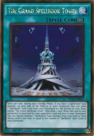 The Grand Spellbook Tower - PGL2-EN057 - Gold Rare - 1st Edition available at 401 Games Canada