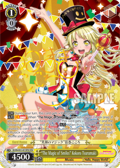 "The Magic of Smiles" Kokoro Tsurumaki - BD/EN-W03-001SPM - Special Pack Rare available at 401 Games Canada