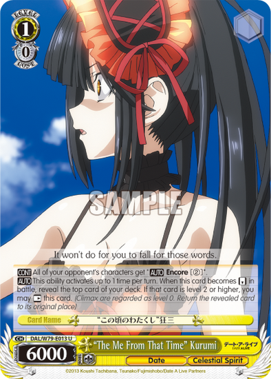 "The Me From That Time" Kurumi - DAL/W79-E013 - Uncommon available at 401 Games Canada