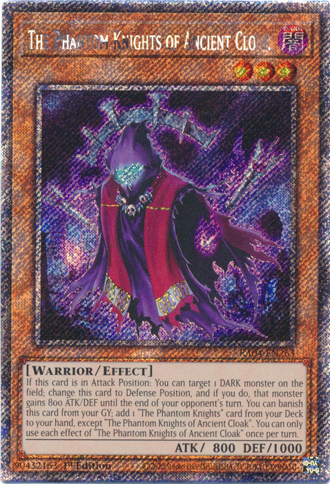 The Phantom Knights of Ancient Cloak (Platinum Secret Rare) - RA04-EN263 - Platinum Secret Rare - 1st Edition