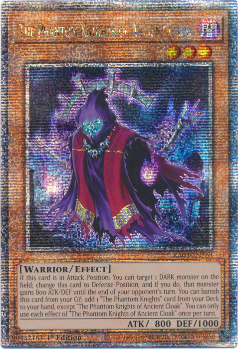 The Phantom Knights of Ancient Cloak - RA04-EN263 - Quarter Century Secret Rare - 1st Edition