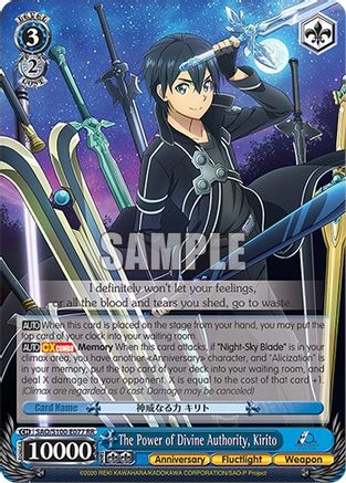 The Power of Divine Authority, Kirito - SAO/S100-E077 - Double Rare available at 401 Games Canada