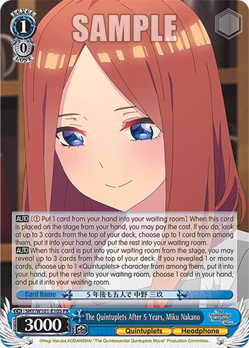 The Quintuplets After 5 Years, Miku Nakano - 5HY/W101-E105 - Promo available at 401 Games Canada