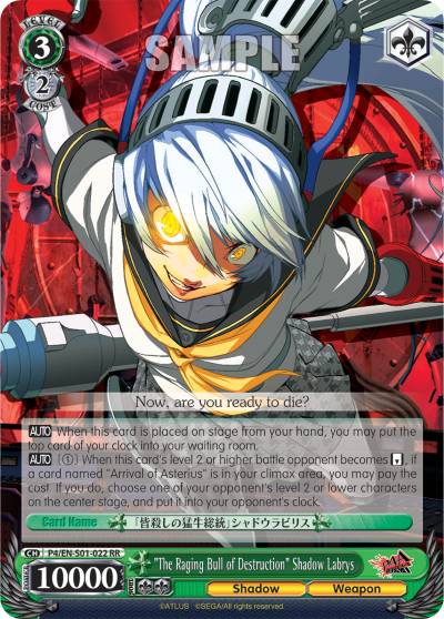 "The Raging Bull of Destruction" Shadow Labrys - P4/EN-S01-022 - Double Rare available at 401 Games Canada