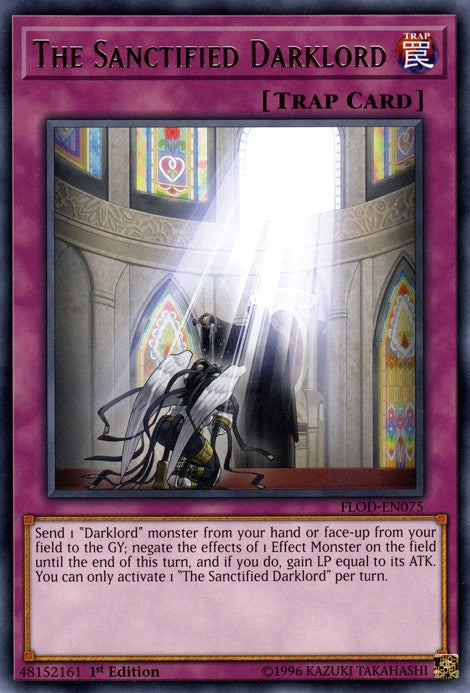 The Sanctified Darklord - FLOD-EN075 - Rare - 1st Edition available at 401 Games Canada