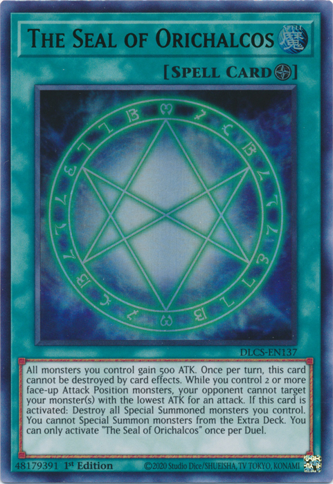 The Seal of Orichalcos (Green) - DLCS-EN137 - Ultra Rare - 1st Edition available at 401 Games Canada