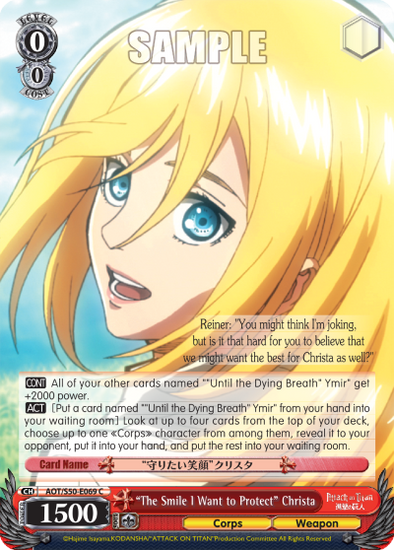 "The Smile I Want to Protect" Christa - AOT/S50-E069 - Common available at 401 Games Canada