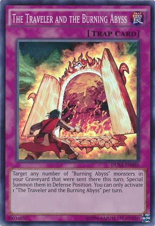 The Traveler and the Burning Abyss - DUEA-EN086 - Super Rare - Unlimited available at 401 Games Canada