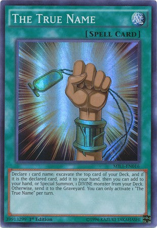 The True Name - MIL1-EN016 - Super Rare - 1st Edition available at 401 Games Canada
