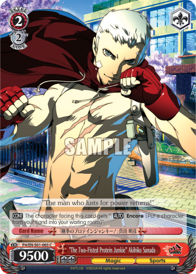 "The Two-Fisted Protein Junkie" Akihiko Sanada - P4/EN-S01-065 - Common available at 401 Games Canada