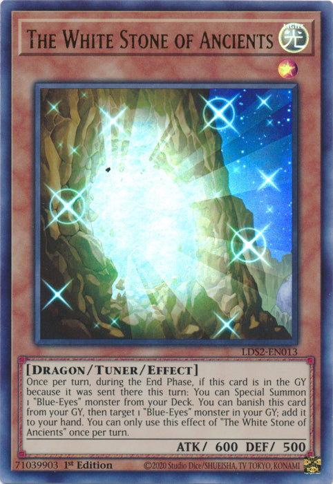 The White Stone of Ancients (Blue) - LDS2-EN013 - Ultra Rare - 1st Edition available at 401 Games Canada