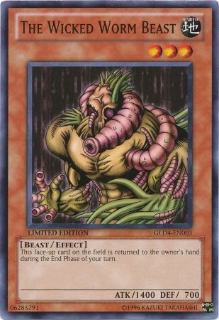 The Wicked Worm Beast - GLD4-EN003 - Common - Limited Edition available at 401 Games Canada