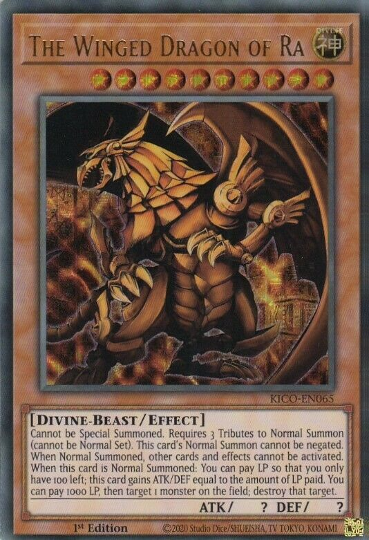 The Winged Dragon of Ra - KICO-EN065 - Ultra Pharaoh's Rare - 1st Edition available at 401 Games Canada