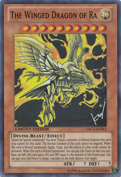 The Winged Dragon of Ra - ORCS-ENSE2 - Super Rare - Limited Edition available at 401 Games Canada