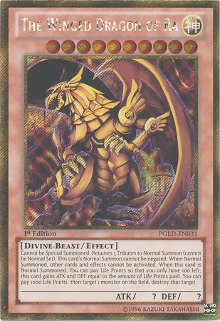 The Winged Dragon of Ra - PGLD-EN031 - Gold Secret Rare - 1st Edition available at 401 Games Canada