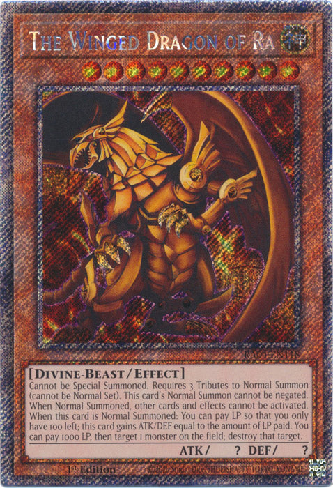 The Winged Dragon of Ra (Platinum Secret Rare) - RA04-EN118 - Platinum Secret Rare - 1st Edition