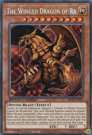 The Winged Dragon of Ra - SBCB-EN203 - Secret Rare - 1st Edition available at 401 Games Canada