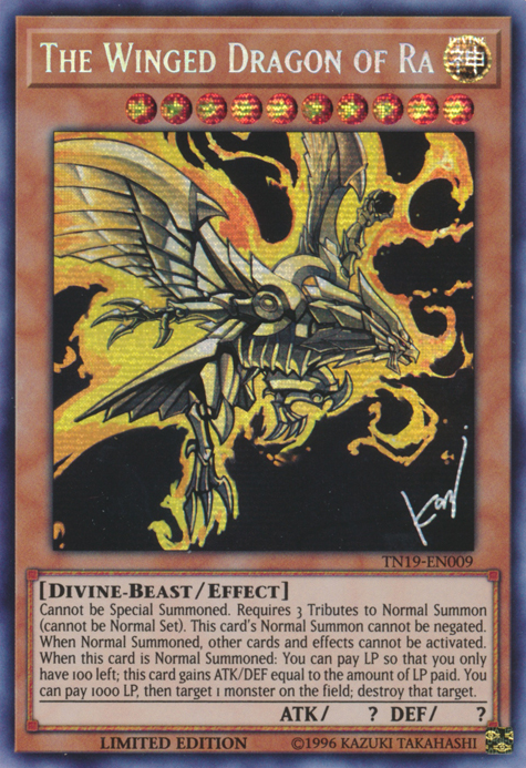 The Winged Dragon of Ra - TN19-EN009 - Prismatic Secret Rare - Limited Edition available at 401 Games Canada