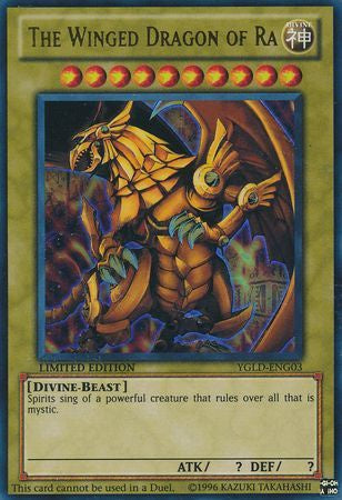 The Winged Dragon of Ra - YGLD-ENG03 - Ultra Rare - Limited Edition available at 401 Games Canada